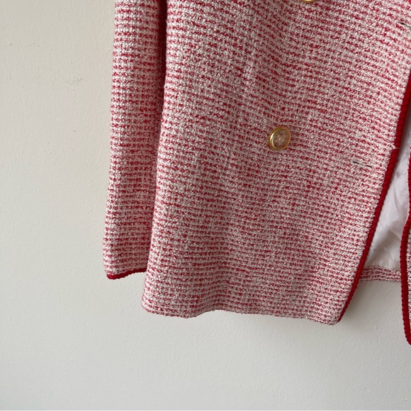 VALENTINO tweed vintage red blazer jacket - Picture 4 of 16